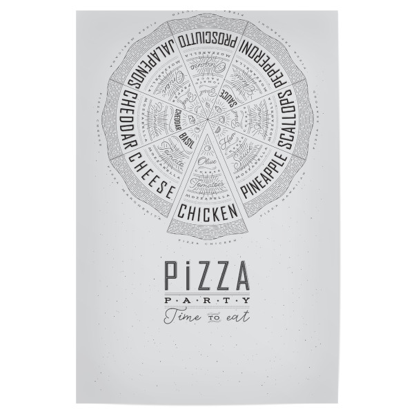 Poster 30x20 cm "Illustration einer Pizza-Party" artboxONE - Essen & Trinken
