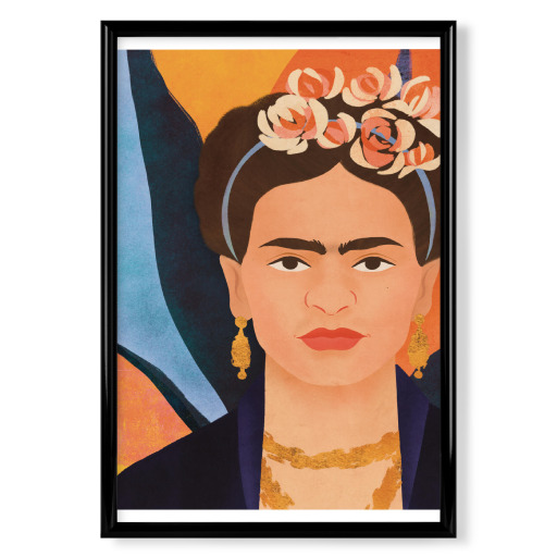 Frida Kahlo gouache portrait