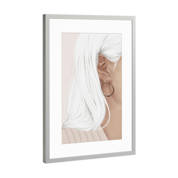 Poster mit Rahmen Silber "Jewellery" artboxONE - Menschen,Fashion