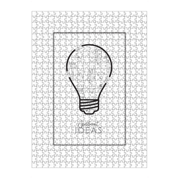 artboxONE Puzzle "Bauplan für eine Glühbirne" artboxONE - Schwarzweiß,Architektur,Streetart