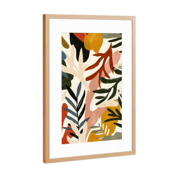 Poster mit Rahmen Kupfer "Wild Leafs" artboxONE - Natur,Abstrakt,Für Mama