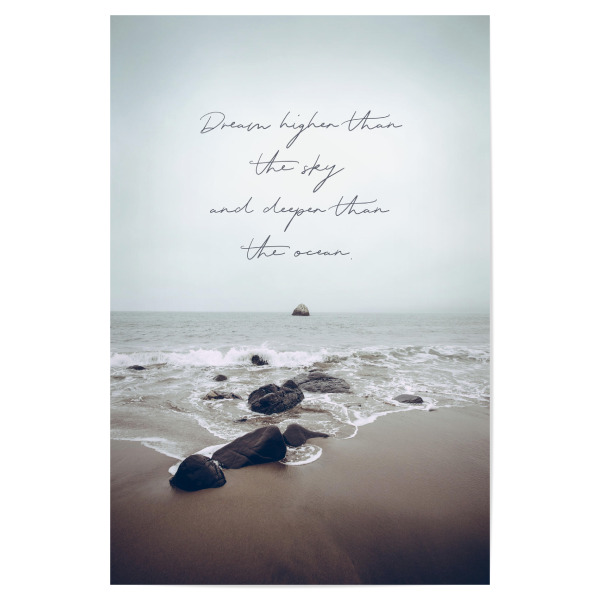 Poster 30x20 cm "Sky & Ocean" artboxONE - Typografie,Natur,Reise / Strand und Meer