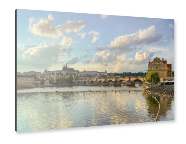 Alu-Dibond "Blick zur Prager Burg" 30x20 cm artboxONE