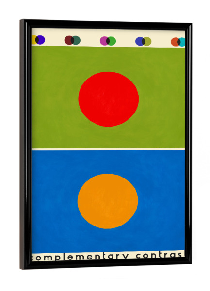 Poster mit schwarzem Rahmen "Komplementärer Kontrast" artboxONE - Abstrakt,Geometrie