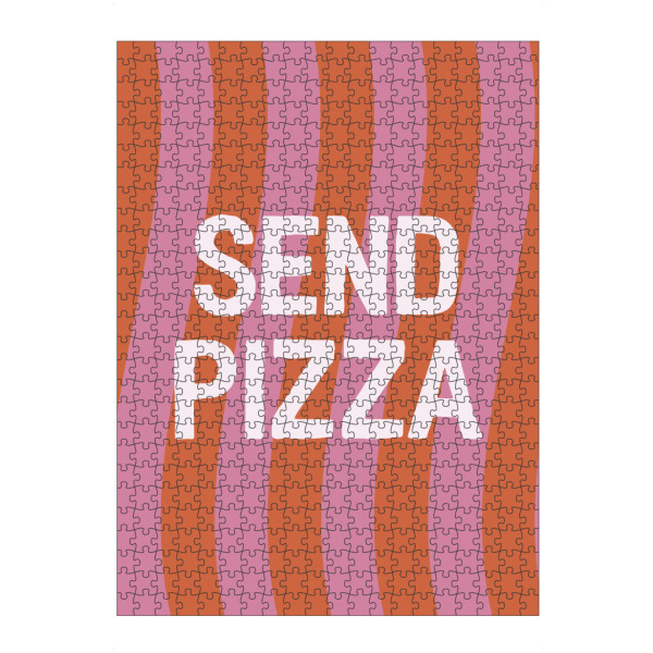 artboxONE Puzzle "Pizza verschicken" artboxONE - Typografie - Pizza,Rosa,Essen,Küchenkunst - Bild pizza