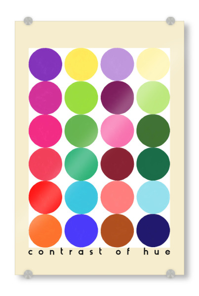 Acrylglasbild "Kontrast des Farbtons" artboxONE - Abstrakt - Bauhaus,Farbe,Expressionismus,Expressionismus,Kontrast,Geometrie,Geometrisch