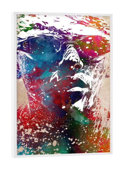 Poster mit weißem Rahmen "Schwimmsportkunst K" artboxONE - Sport,Sport / Motivation - Sport,Schwimmen,Schwimmer,Schwimmbad,Schwimmen,Grafik