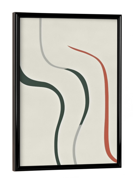 Poster mit schwarzem Rahmen "Organische Linien Formen" artboxONE - Abstrakt,Architektur,Geometrie