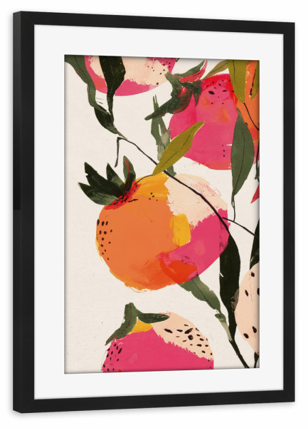Poster mit Rahmen schwarz "Fresh Fruits" artboxONE - Floral,Abstrakt,Für Mama