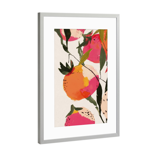 Poster mit Rahmen Silber "Fresh Fruits" artboxONE - Floral,Abstrakt,Für Mama