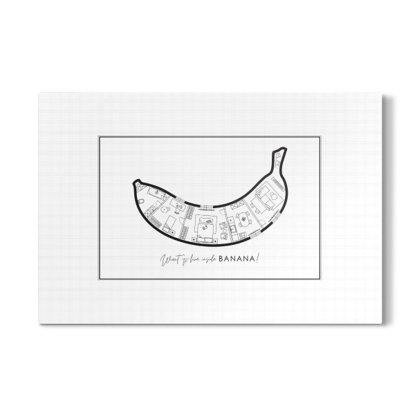 Galerie-Print "Bananenkonstruktionszeichnung" 30x20 cm artboxONE