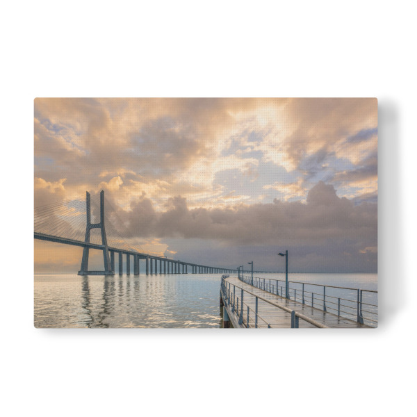 Leinwandbild "Vasco da gama Brücke" artboxONE - Architektur,Reise / Strand und Meer,Reise / Länder