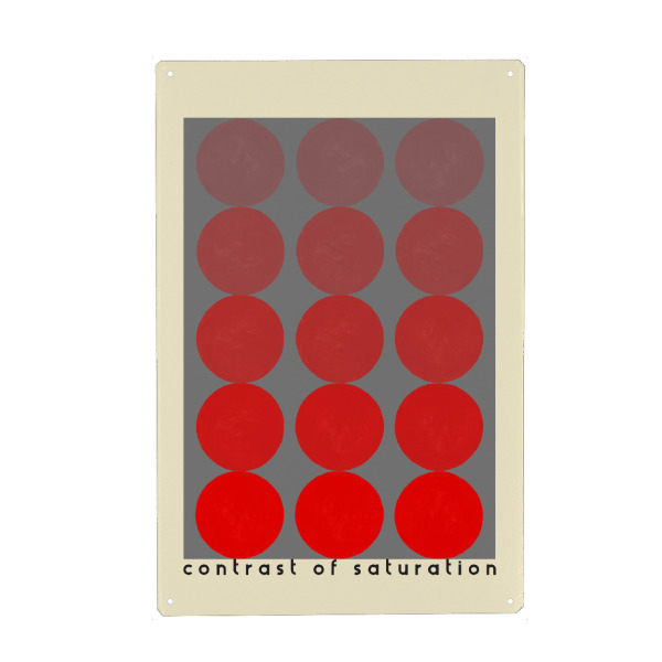 Metall Poster "Kontrast der Sättigung" artboxONE - Abstrakt - Bauhaus,Farbe,Expressionismus,Expressionismus,Kontrast - Blechschild