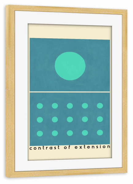 Poster mit Rahmen kiefer "Kontrast der Erweiterung" artboxONE - Abstrakt,Geometrie