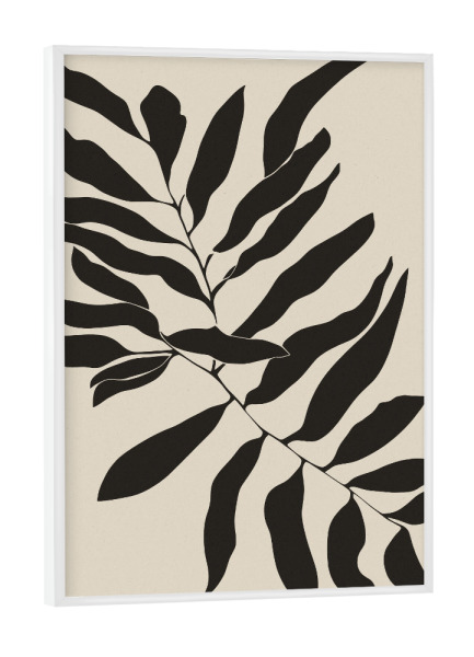 Poster mit weißem Rahmen "Leafs On Twig" artboxONE - Floral,Abstrakt,Für Mama