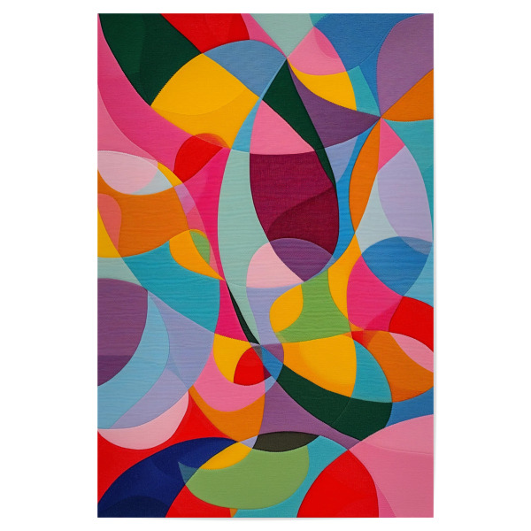 Poster 30x20 cm "Bunte Patchwork Formen" artboxONE - Abstrakt,Architektur,Geometrie