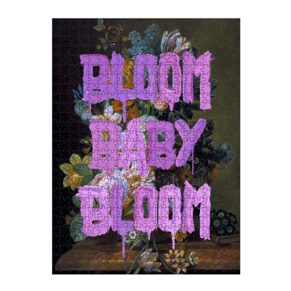 Puzzle Ravensburger "Bloom Baby Bloom" artboxONE - Floral,Lehrersprüche - Vintage,Retro,Pop-art,Moderne kunst,Zeitgenössische kunst,Malerei,Zitat