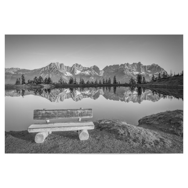 Poster "Lieblingsplatzl am Astbergsee" artboxONE - Natur,Reise,Schwarzweiß
