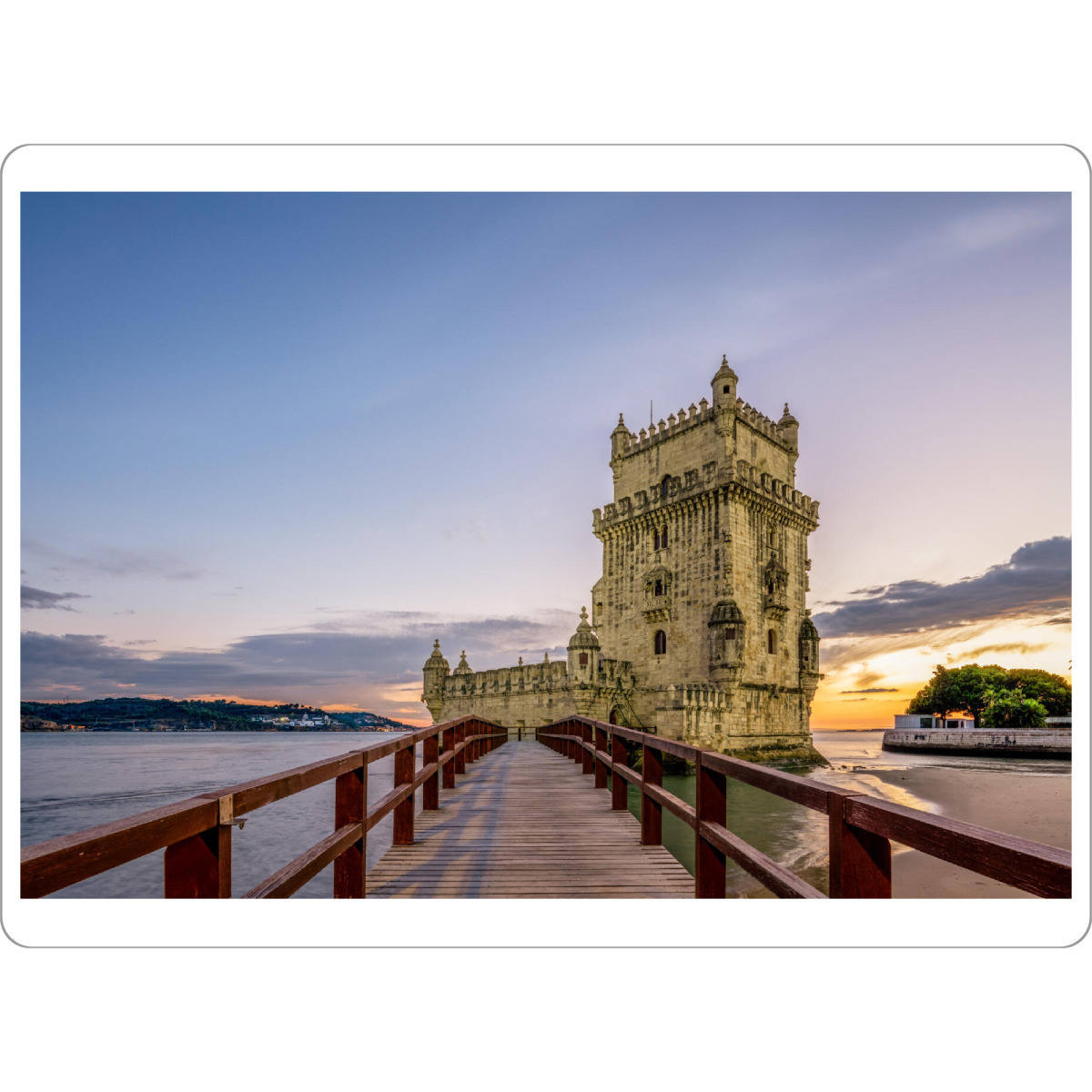 Tischset "Sonnenuntergang Torre de Belem" artboxONE - Architektur,Reise / Strand und Meer,Reise / Länder