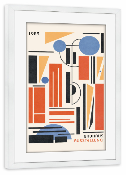 Poster mit Rahmen weiß "Minimalistisches Bauhaus-Design" artboxONE - Abstrakt,Geometrie