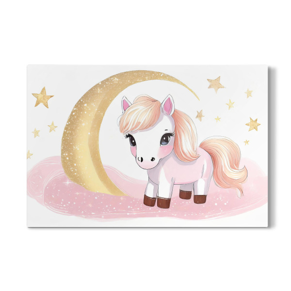 Galerie-Print "Verträumtes Pony in rosa" 30x20 cm artboxONE