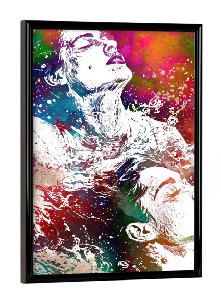 Poster mit schwarzem Rahmen "Schwimmsportkunst I" artboxONE - Sport,Sport / Sommerspiele