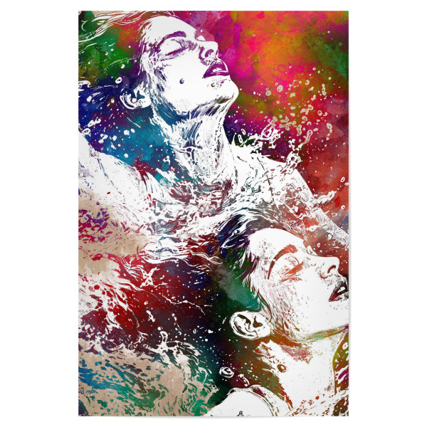 Poster "Schwimmsportkunst I" artboxONE - Sport,Sport / Sommerspiele - Schwimmen,Schwimmer,Schwimmer,Schwimmen,Frauen,Schwimmbad,Sport,Grafik