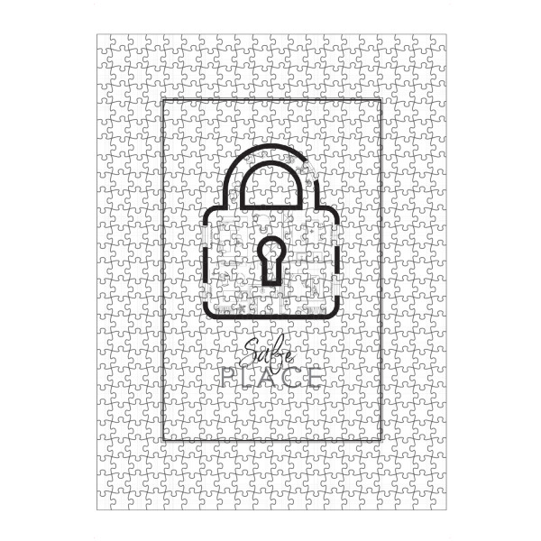 artboxONE Puzzle "Bauplan für die Schleuse" artboxONE - Schwarzweiß,Architektur,Geometrie