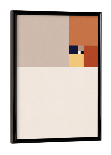 Poster mit schwarzem Rahmen "Goldener Schnitt" artboxONE - Abstrakt,Geometrie