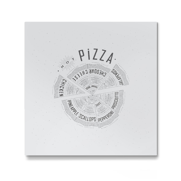 Galerie-Print "Illustration heiße Pizza" 30x30 cm artboxONE