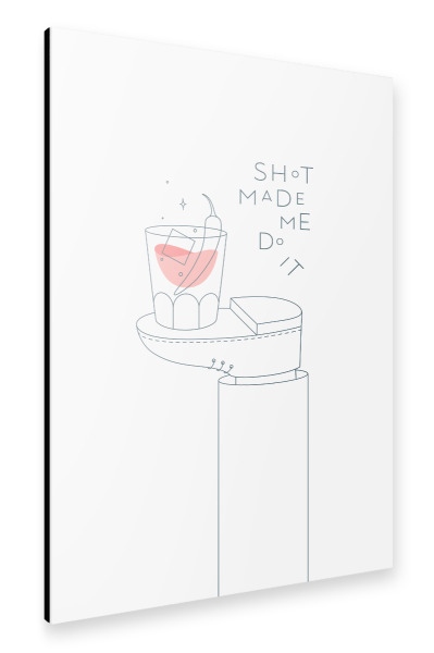 Alu-Dibond "Whiskyglas" 30x20 cm artboxONE