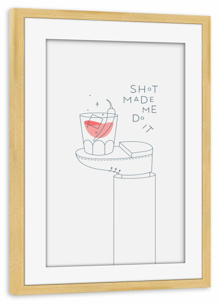 Poster mit Rahmen kiefer "Whiskyglas" artboxONE - Essen & Trinken,Essen & Trinken / Alkohol
