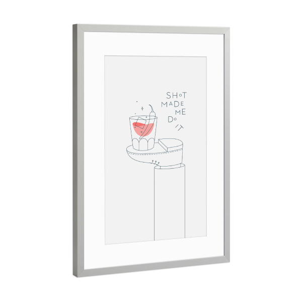 Poster mit Rahmen Silber "Whiskyglas" artboxONE - Essen & Trinken,Essen & Trinken / Alkohol