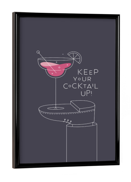 Poster mit schwarzem Rahmen "Margarita-Cocktailglas dunkel" artboxONE - Essen & Trinken,Essen & Trinken / Alkohol