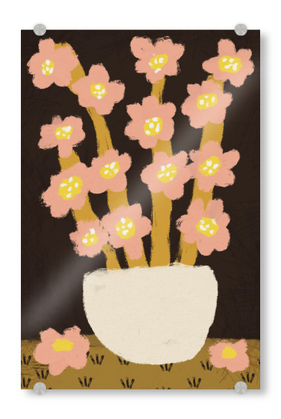 Acrylglasbild "Pastelle Blumen Impression (Acht)" artboxONE - Floral,Abstrakt,Für Mama