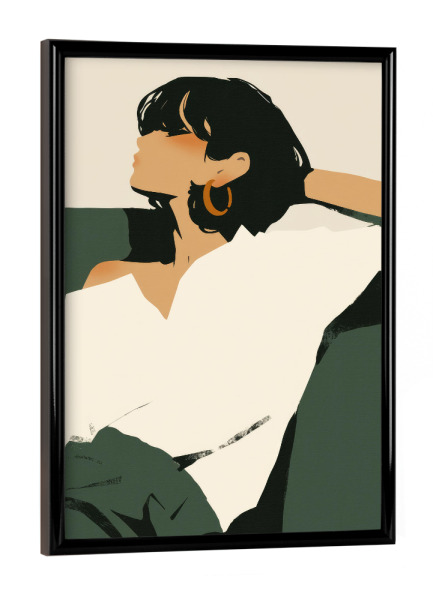 Poster mit schwarzem Rahmen "Relaxing Woman" artboxONE - Menschen,Für Mama