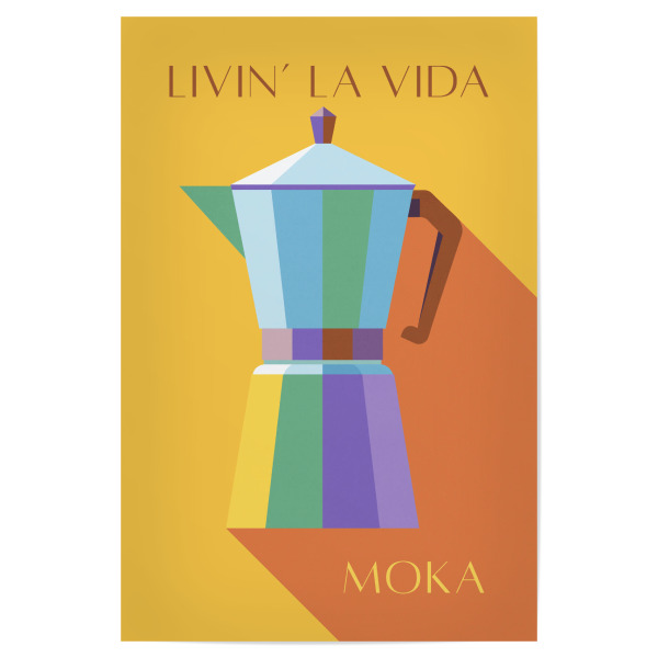 Poster "Livin' La Vida Moka - Illustration" artboxONE - Essen & Trinken
