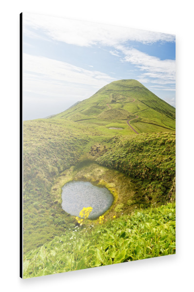 Alu-Dibond "Kratersee auf São Jorge" 30x20 cm artboxONE