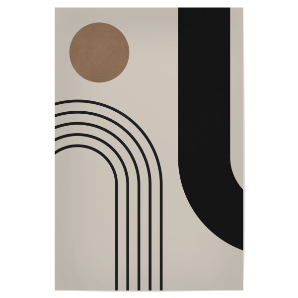 Poster 30x20 cm "Aquarellkreise und Linien G" artboxONE - Abstrakt,Geometrie