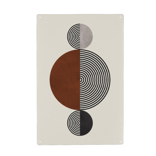 Holzbild "Aquarellkreise und Linien S" artboxONE - Abstrakt,Geometrie