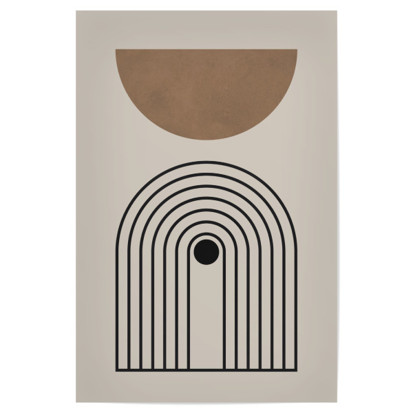 Poster "Aquarellkreise und Linien L" artboxONE - Abstrakt,Geometrie