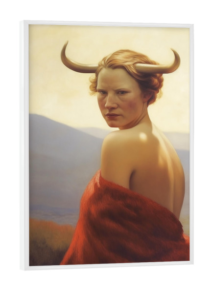 Poster mit weißem Rahmen "Portrait Zentauren" artboxONE - Natur,Tiere,Menschen