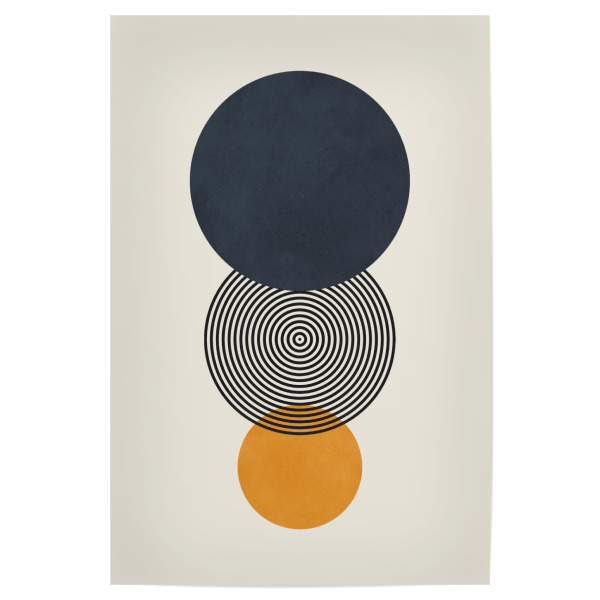 Poster 30x20 cm "Aquarellkreise und Linien F" artboxONE - Abstrakt,Geometrie