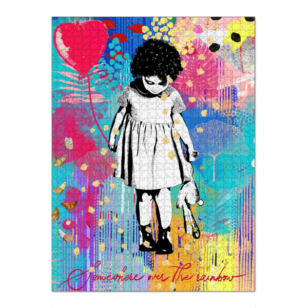 Puzzle Ravensburger "Irgendwo über dem Regenbogen" artboxONE - Für Kinder,Menschen,Streetart