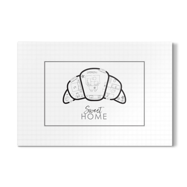 Galerie-Print "Croissant Bauplan" 30x20 cm artboxONE