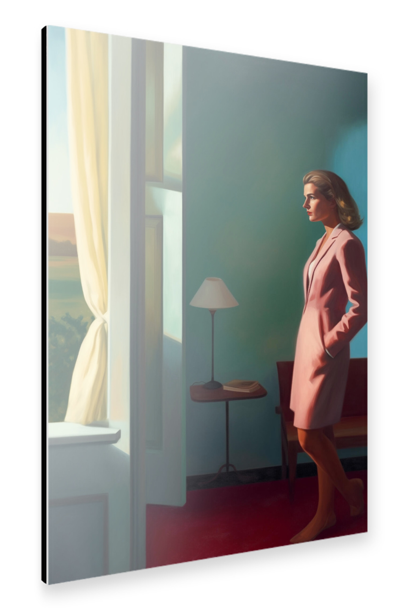 Alu-Dibond "Stille am Fenster" 75x50 cm artboxONE