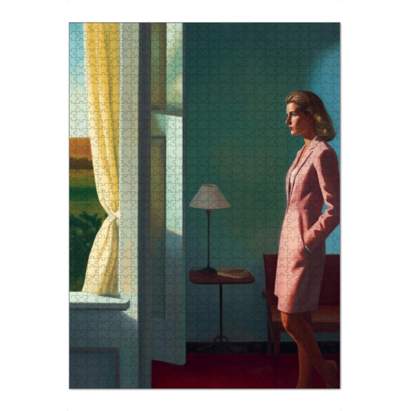 Puzzle Ravensburger "Stille am Fenster" artboxONE - Film,Menschen,Geometrie