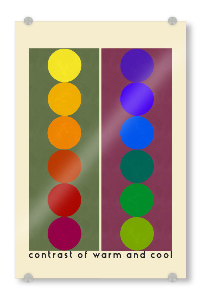 Acrylglasbild "Kontrast von kühl und warm" artboxONE - Abstrakt - Bauhaus,Farbe,Expressionismus,Expressionismus,Kontrast,Geometrie,Geometrisch