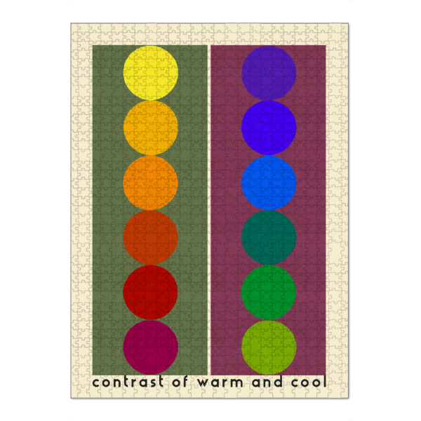 Puzzle Ravensburger "Kontrast von kühl und warm" artboxONE - Abstrakt - Bauhaus,Farbe,Expressionismus,Expressionismus,Kontrast,Geometrie,Geometrisch