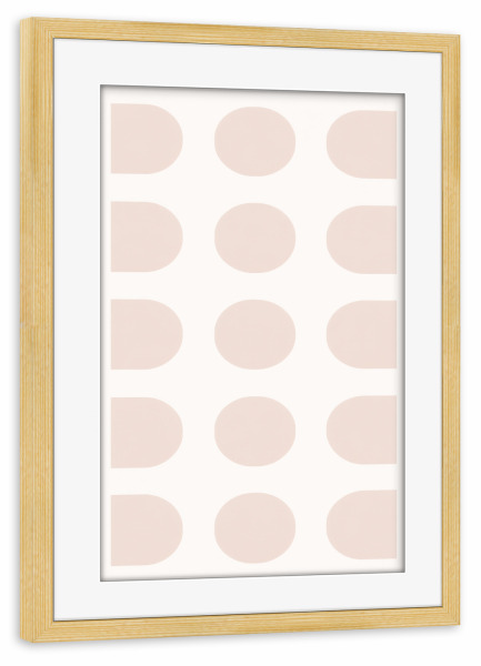 Poster mit Rahmen kiefer "Halbkreis Formation" artboxONE - Abstrakt,Architektur,Geometrie